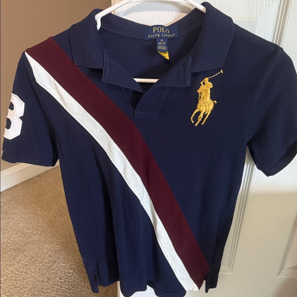 Polo by Ralph Lauren Navy Shirt with Yellow Logo